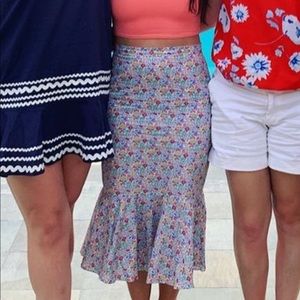 Jcrew floral midi skirt
